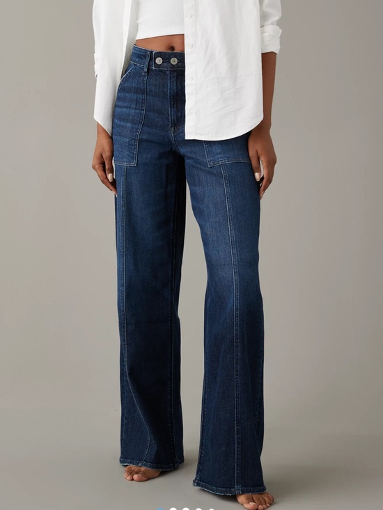 American Eagle Outfitters Denim - SUPER HIGH-RISE BAGGY WIDE LEG